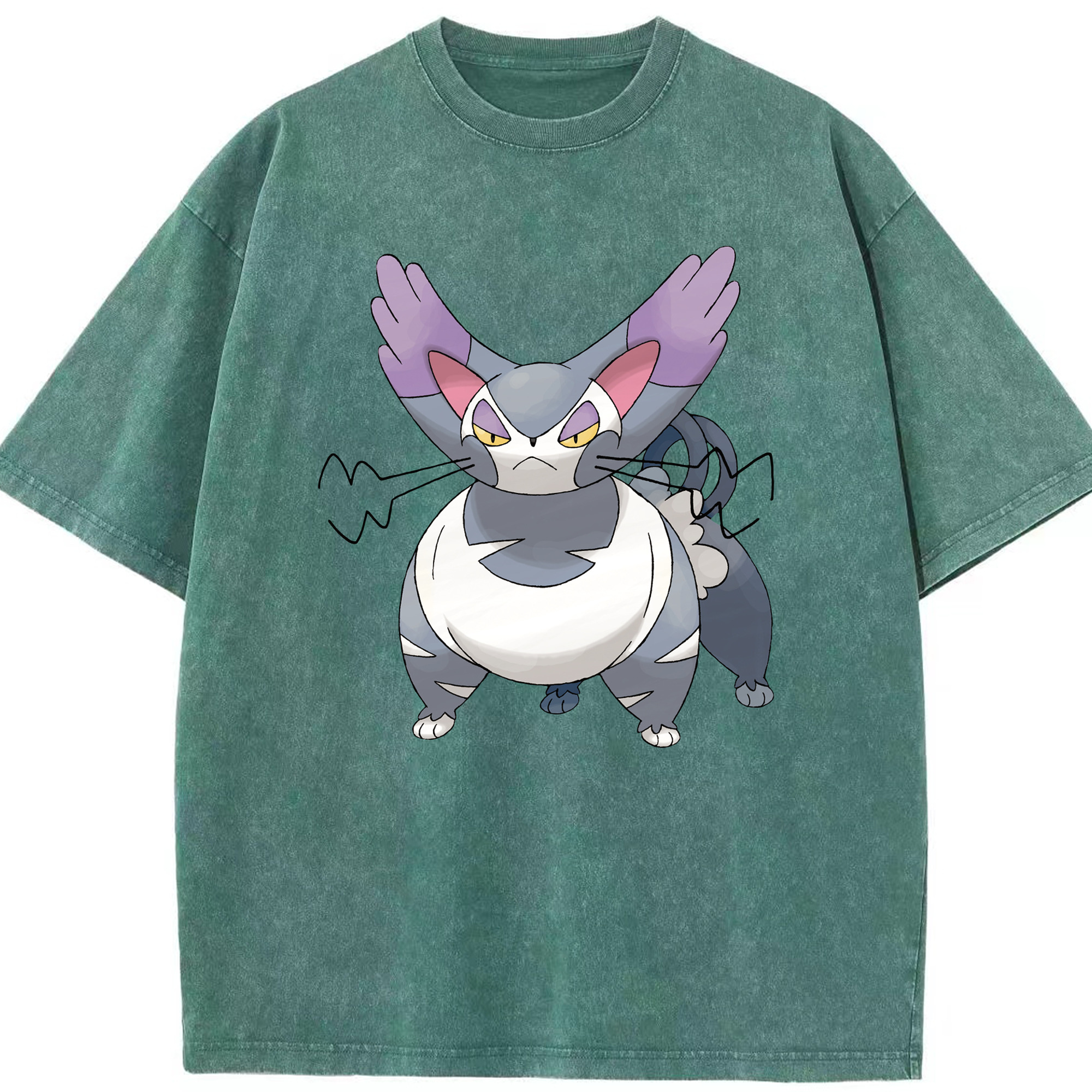 （画像用） ポケットモンスター Pokémon 綿100% ヴィンテージ風 半袖Tシャツ（フロントプリント）